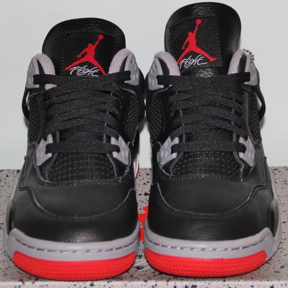 Nike Air Jordan 4 Retro GS Bred Reimagined 6Y Women 7.5 Black - Picture 4 of 6